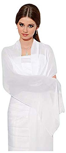 tb-artdesign Elegante Stola Chiffon Braut Hochzeit Schal Creme Ivory