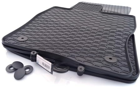 Gummimatten Set passend für VW Golf Sportsvan (alle) 4-teiliges Gummi Fußmatten Schwarz Geruchsneutral