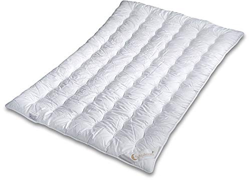 Schlafmond Märchenweich Aloe Vera Sommerdecke 200 x 200 cm – Allergiker Baumwolle Bettdecke mit Kapok Klimafaser für warme Nächte – Allergiker Decke bis 60 Grad waschbar - Made in Germany