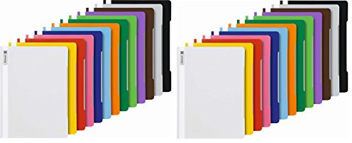 26 (2x13) Brunnen Schnellhefter A4 farbig Sortiert PP-Folie glasklares Deckblatt (2)