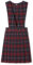 French Toast Little Girls' Plaid V-neck Jumper, Navy/Red Plaid, 4