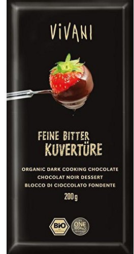 Vivani Dark Cooking Chocolate Bar 200g X 3 (Pack of 3)