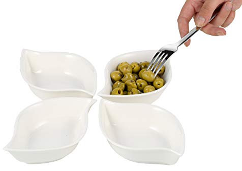 Esmeyer 302-071 4-teilig Schalenset Jolie aus Maße: jeweils circa 16 x 10 x 4 cm Im Geschenkkarton, Porzellan, weiß
