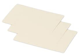 Clairefontaine 11288C - Packung mit 25 Karten Pollen, 7x9,5cm, 210g, Elfenbein Perlmutt, ideal für Ihre Einladungen und Korrespondenz, 1 Pack