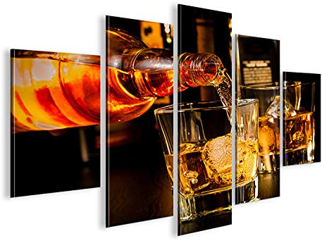 islandburner Bild Bilder auf Leinwand Bar Drinks Bartender Whiskey MF XXL Poster Leinwandbild Wandbild Dekoartikel Wohnzimmer Marke