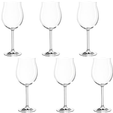 montana pure Burgunder-Gläser, 6er Set, spülmaschinenfeste Rotwein-Kelche, Wein-Gläser im klassischen Stil, Glas-Kelche für Rotwein, 550 ml, 042388