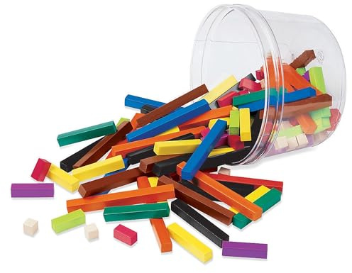 Set para grupos pequeños de regletas de Cuisenaire de plástico (set de 155)