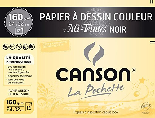 CANSON 200317104 Ordnungsmappe, DIN A4, Karton, 7 Fächer Gelb