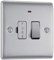 BG Electrical Switched Fused Connection Unit with LED Power Indicator, Fused Spur Switch, Double Pole, Raised and Slim Profile, Round Edges, Nexus Metal, Brushed Steel, 13A, NBS52
