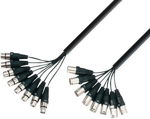 Adam Hall Cables 3 STAR L8 MF 0500 - Manguera de Cable de 8 XLR macho a 8 XLR hembra 5 m