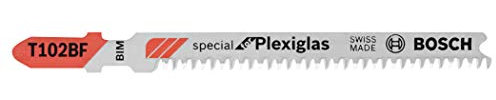 Bosch T102BF Stichsägeblätter für Plexiglas, 2-5/8 Zoll, 13 TPI