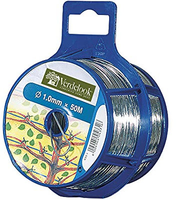 VERDELOOK Bobina di Filo zincata, Diametro 1 mm, Lunghezza 50 Metri