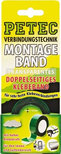 Power Montageband Transparent 2 m lang, 19 mm breit, 0,5 mm dick