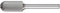 PFERD HM-Frässtift, Walzenrundform WRC, Zahnung MICRO, Frässtift-ø 12mm, Schaft-ø 6mm, Länge 65mm, 21105376 – für die Feinbearbeitung auf nahezu allen Materialien bis 68 HRC