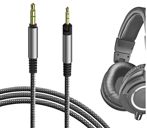 GEEKRIA QuickFit Audio Kabel Kompatibel mit Audio-Technica ATH-M50x ATH-M40x ATH-M50 ATH-M60x ATH-M40 ATH-M70x Kopfhörer, 2.5mm AUX Ersatz-Stereokabel (1.2m)
