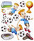 3 D XXL-Sticker Fussball II