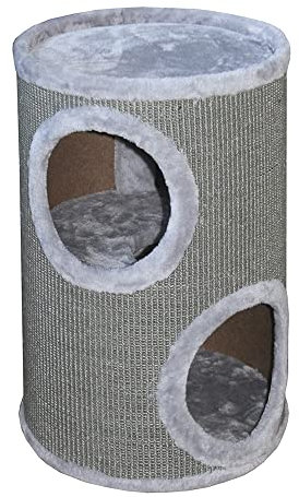Ebi Everlast Tower Arbre à Chat 2 Niveaux Gris Clair 37 x 37 x 56 cm