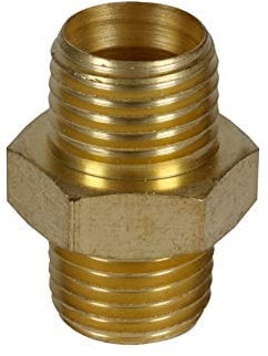 Original Einhell Doppelnippel R1/4'' AG (Kompressoren-Zubehör, aus Messing, passend für alle Drucklufteinsätze mit 1/4-Außengewinde)