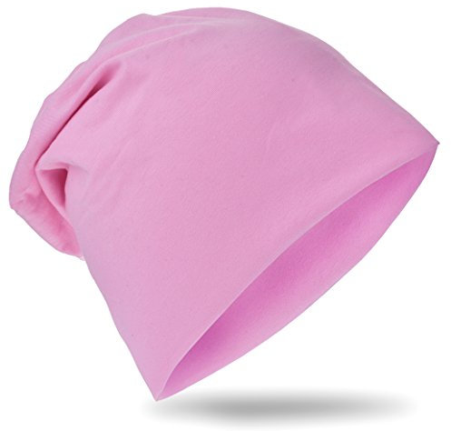 Miobo Kinder Slouch Beanie Mütze,Baumwolle,Unifarbe Rosa-43