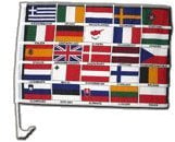 Flaggenfritze Autofahne Autoflagge Europa alle Länder - 30 x 40 cm