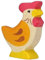 Holztiger Huhn, stehend, 80017