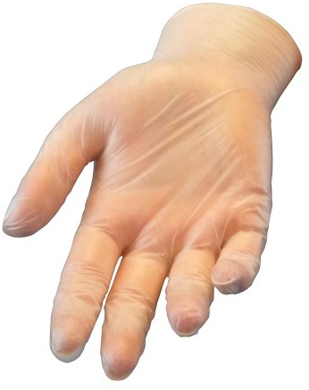 NRS Healthcare Medium Powder Free Vinyl Gloves
