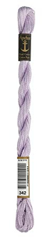 Anchor pearl thread, embroidery thread, Cotton, 00342 Lavendel, Lavender