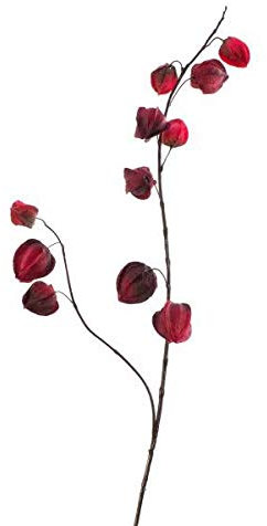 artplants.de Künstliche Physalis, 11 Früchte, violett, 95cm - Herbstdekoration - Künstlicher Zweig