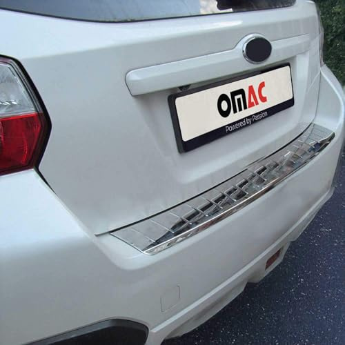 OMAC Ladekantenschutz Stoßstangenschutz kompatibel mit Subaru XV 2011-2017 Edelstahl Silber 1tlg