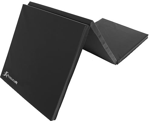 ProsourceFit Unisex-Erwachsene Tri-Fold Folding Exercice Mats 6 x 2-in Dreifach Faltbare Trainingsmatte, 15,2 x 5,1 cm, Schwarz