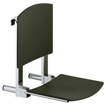Keuco 34981170037 Klappsitz Plan Care Sitzfläche 360 mm, silber-eloxiert / schwarzgrau