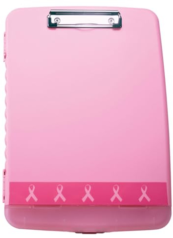 Breast Cancer Awareness Clipboard Box, 3/4 Capacity, 8 1/2 x 11, Pink