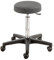 Prova Nova GmbH Rollhocker Comfort 4400, Sitzhöhe ca. 54-73 cm, Rundsitz Ø 33 cm, Rollen/Bodengleiter:weiche Radbandage, Polsterdekor:Dekor schwarz
