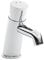 nuie TWS009 Commercial ǀ Modern Bathroom Non Concussive Temperature Controlled Mono Basin Mixer Push Tap, 146mm x 45mm, Chrome