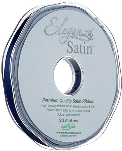 ELEGANZA Double Faced Satin Ribbon 6mm x 20m Midnight Blue No.19