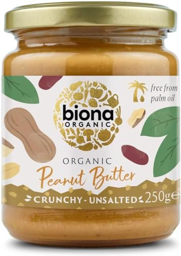 Biona Peanut Butter Crunchy No Salt Organic, 250g