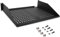 Pyle 2-Pc 1U Server Rack Shelf, Vented Shelves for Good Air Circulation, Cantilever Mount, Wall Mount Rack, Universal Device, Cabinet Shelf, Computer Case Mounting Tray, Black