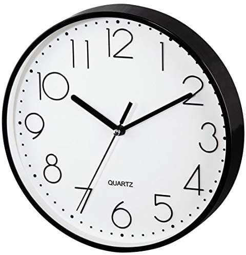Hama Wanduhr PG-220 ohne Tickgeräusche, Schwarz