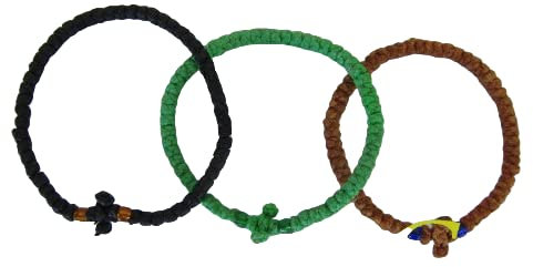 IconsGr Handmade Christian Orthodox Greek Chotki, Komboskoini, Prayer Rope Thin X3