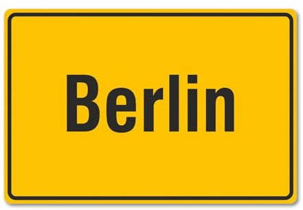 easydruck24de 1 Sticker Motiv Ortseingangsschild Berlin I kfz230 I 15 x 10 cm I Fahrzeug-Aufkleber Auto-Aufkleber Laptop Tür wetterfest