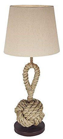 linoows Taulampe, Affenfaust Lampe, Maritime Hockerleuchte, Seillampe 70 cm