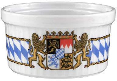 Seltmann Weiden 001.459714 Compact Bayern Pastetenform 1010 Rund, Porzellan, Blau/Weiß/Gelb/Rot