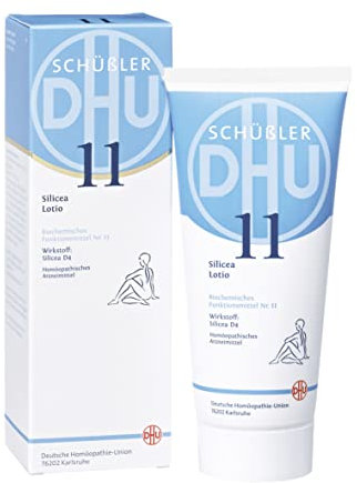 DHU Schüßler-Salz Nr. 11 Silicea D4 – Das Mineralsalz der Haare, der Haut und des Bindegewebes – das Original, 200 ml Lotion