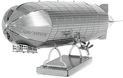 Fascinations MMS063 Metal Earth Metallbausätze - Luftschiff GRAF Zeppelin, lasergeschnittener 3D-Konstruktionsbausatz, 3D Metall Puzzle, DIY Modellbausatz mit 2 Metallplatinen, ab 14 Jahre
