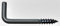 SWG 239 340 30 Schraubhaken gerade 3,3 X 40 Stahl Weiss beschichtet 40 mm 16 St.