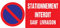 Panneau stationnement interdit sauf livraisons au dimension de150x330mm