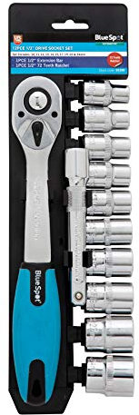 Blue Spot Tools 12 PCE 1/2 Ratchet & Socket Set
