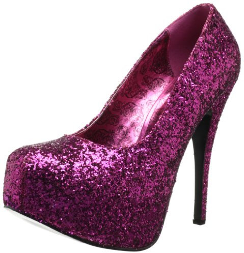 Pleaser Femme Teeze-06gw Escarpins, Rose H Rose pailleté, 43 EU