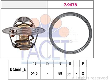 FACET Thermostat Kühlmittel Kühlwasserthermostat Öffnungstemperatur:88°C für NISSAN MICRA III (K12) Note (E11, NE11) Micra C+C III (K12)