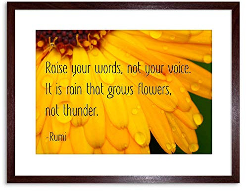 The Art Stop QUOTE TYPOGRAPHY WORDS VOICE THUNDER RUMI FRAMED PICTURE POSTER PRINT F97X10108